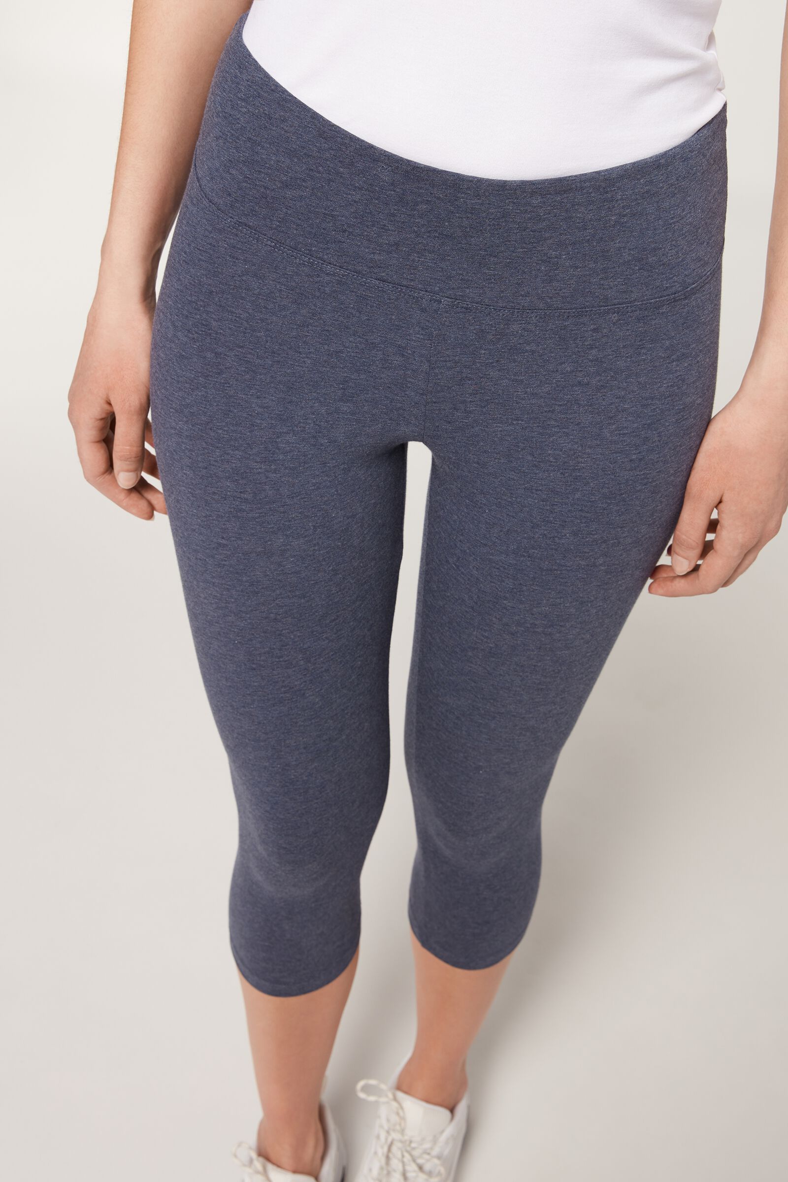 legging capri em algodão supima - azul