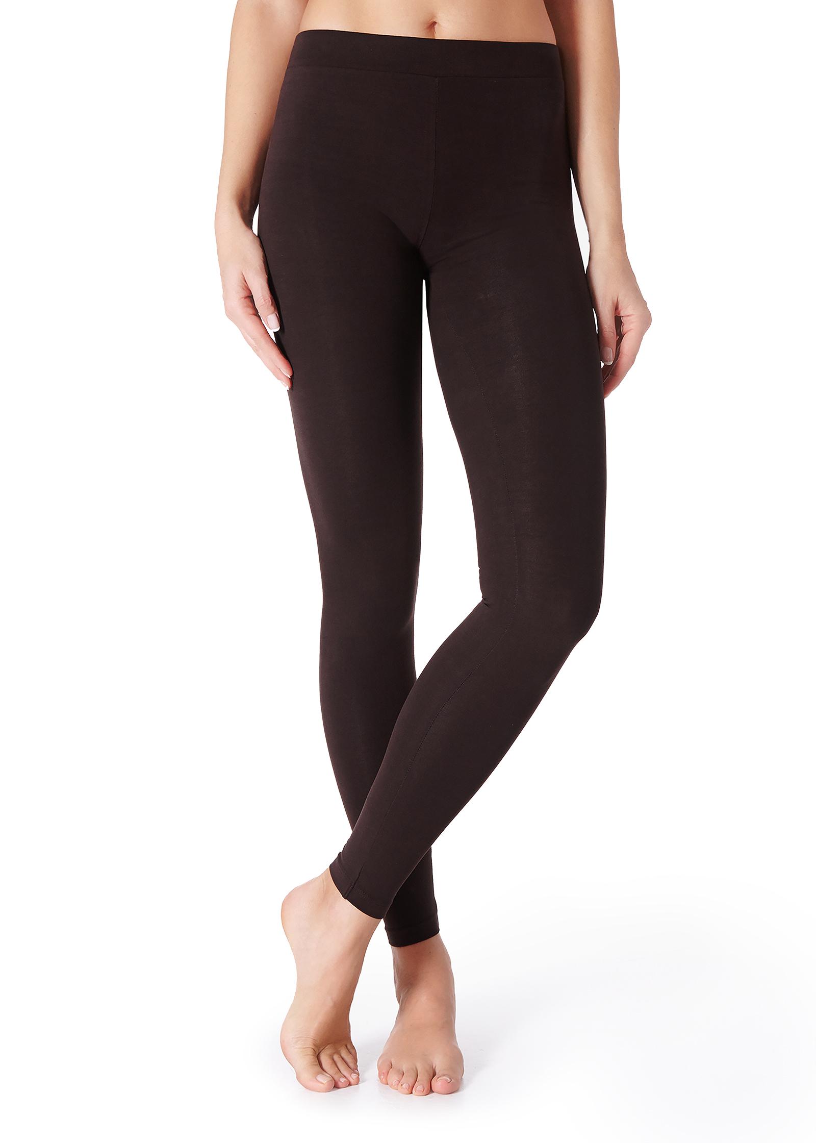 legging tecido algodão - marrom