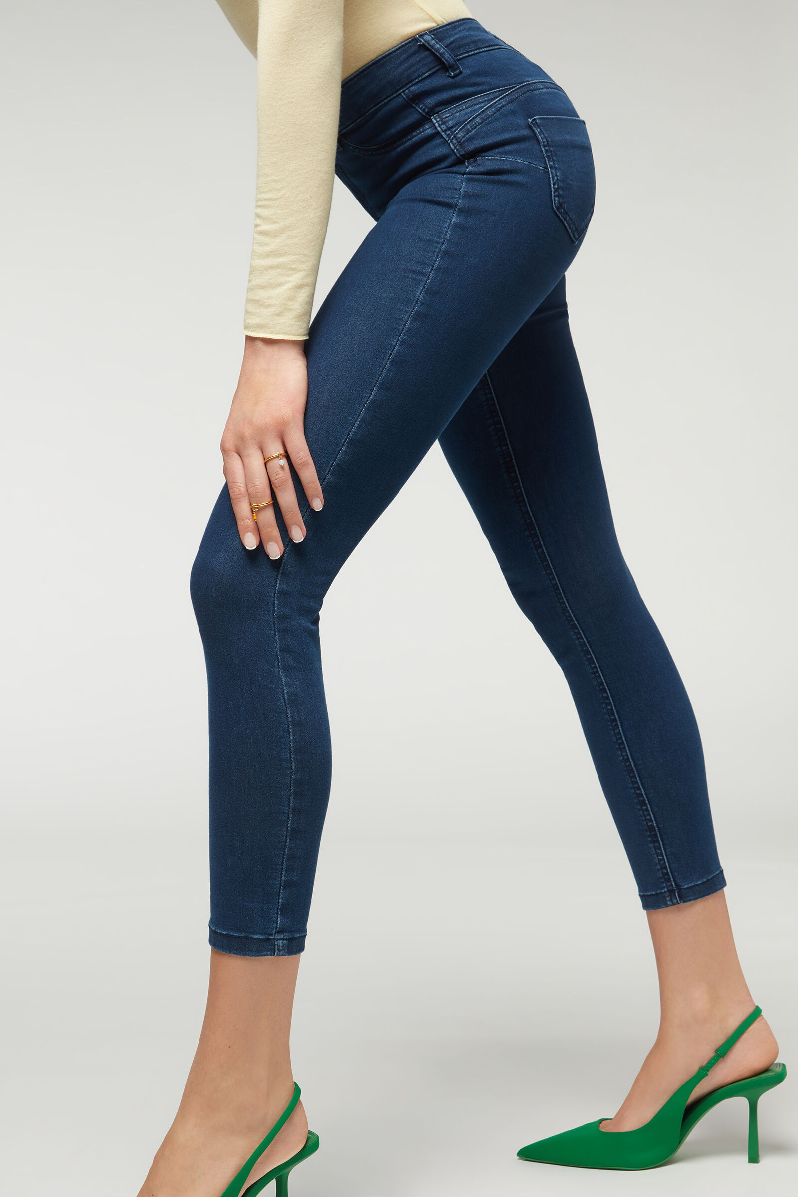 calça jeans push-up macias - azul