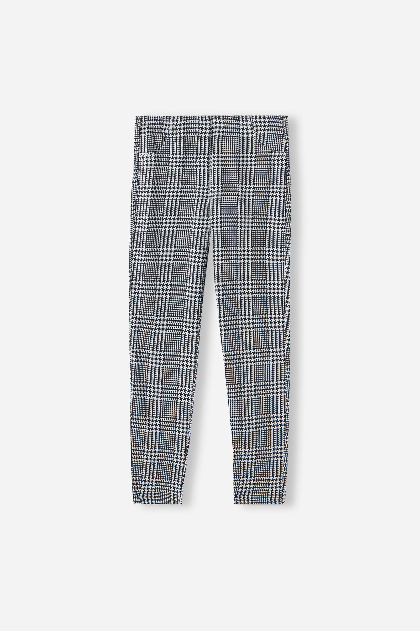 leggings térmicas estampa xadrez para menina - preto