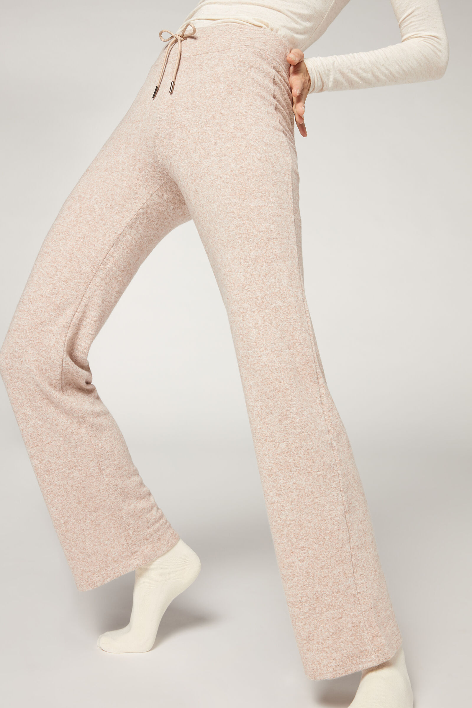 legging reta com cashmere - bege