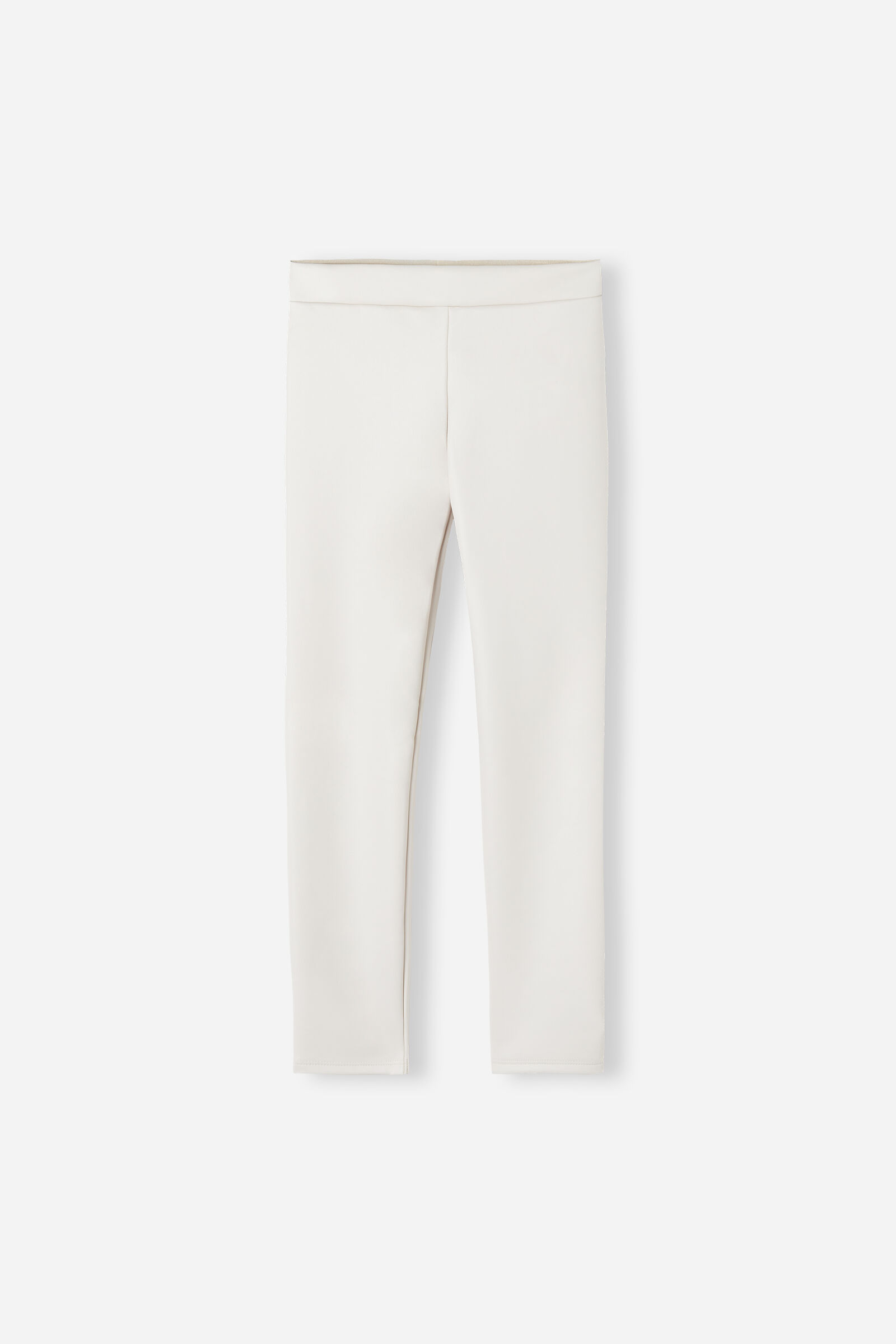 legging térmica efeito couro infantil - branco