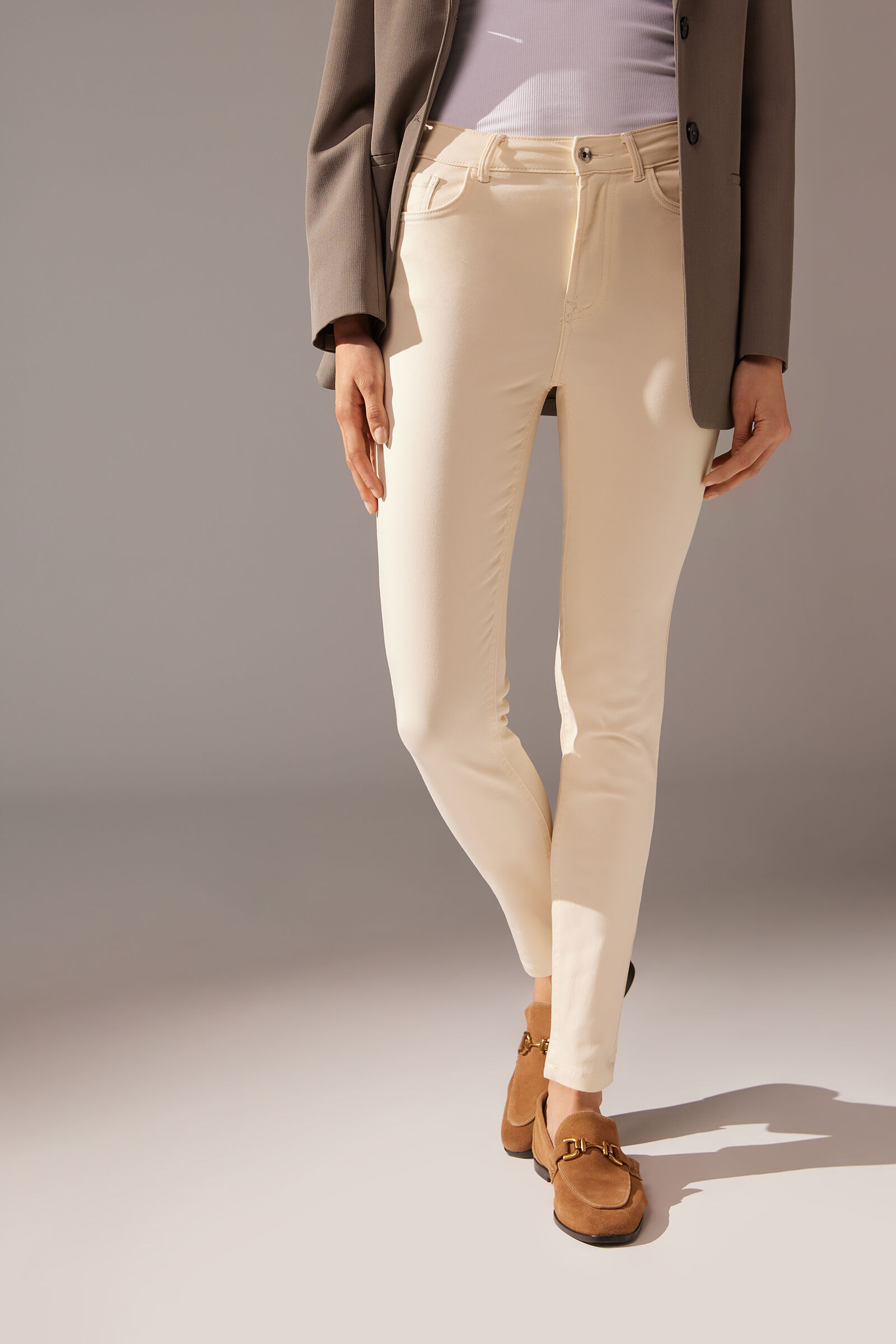 jeans push-up skinny soft touch - off-white