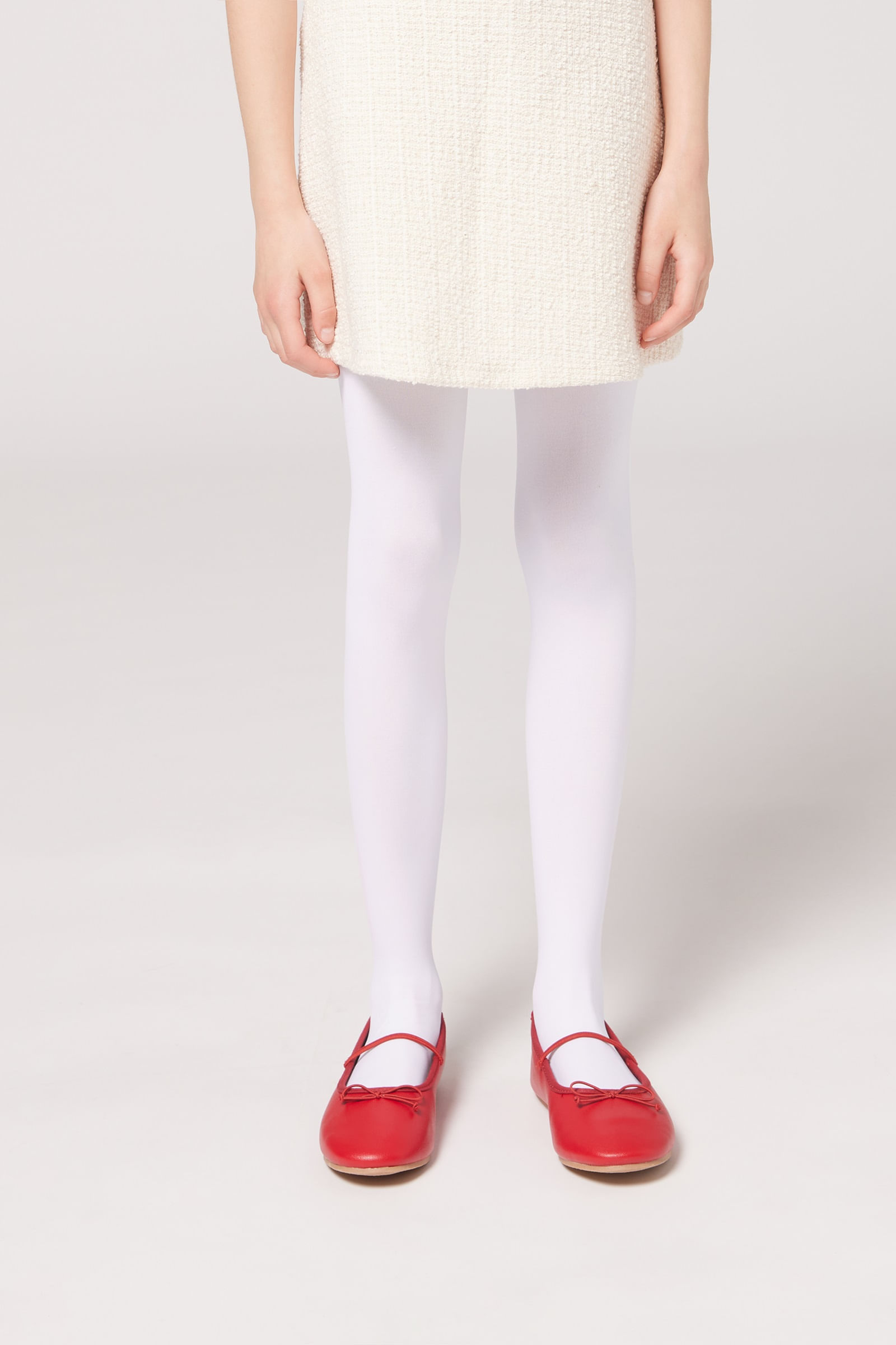meia-calça soft touch infantil fio 50 - branco