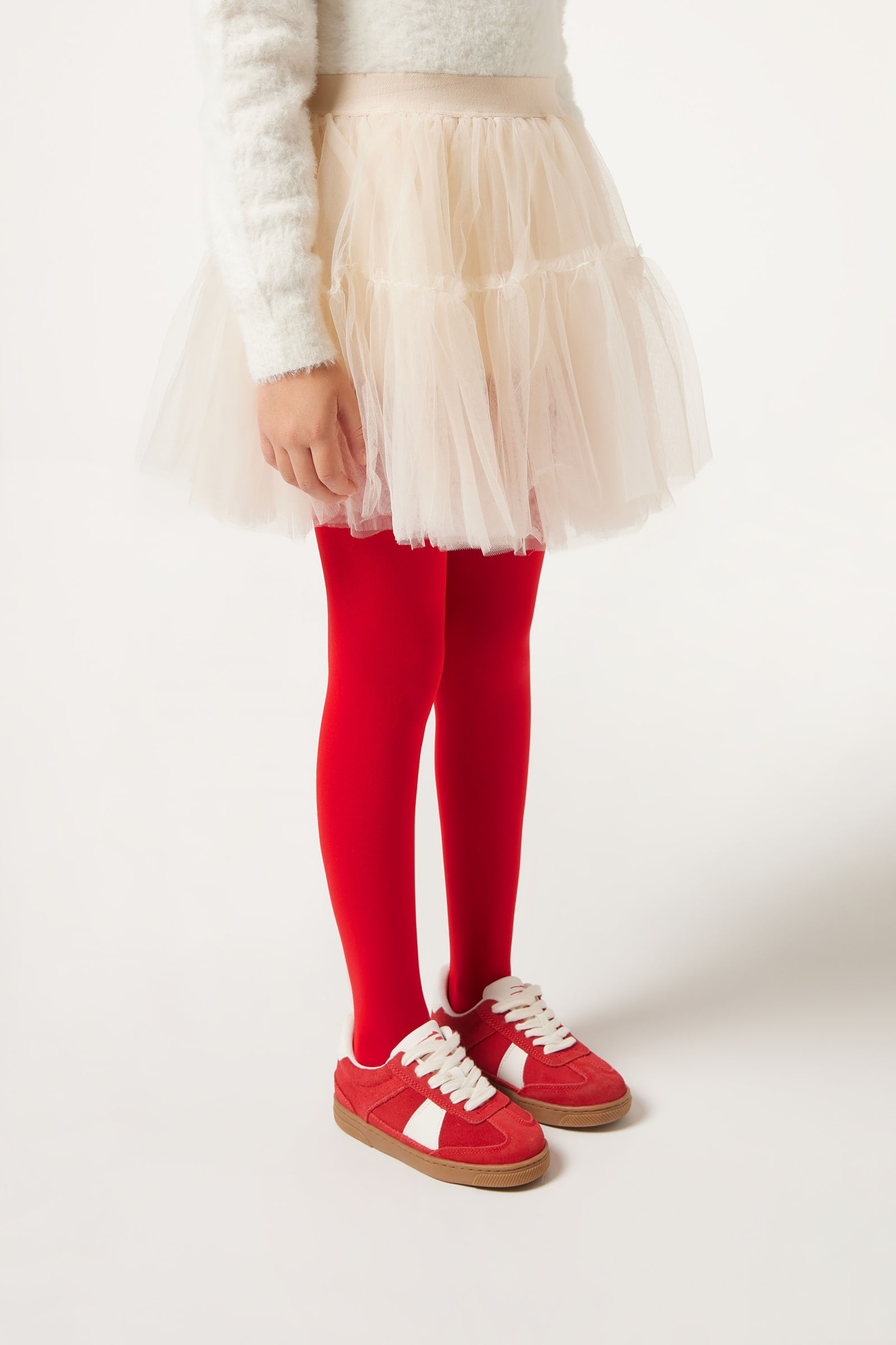 meia-calça soft touch infantil fio 50 - vermelho