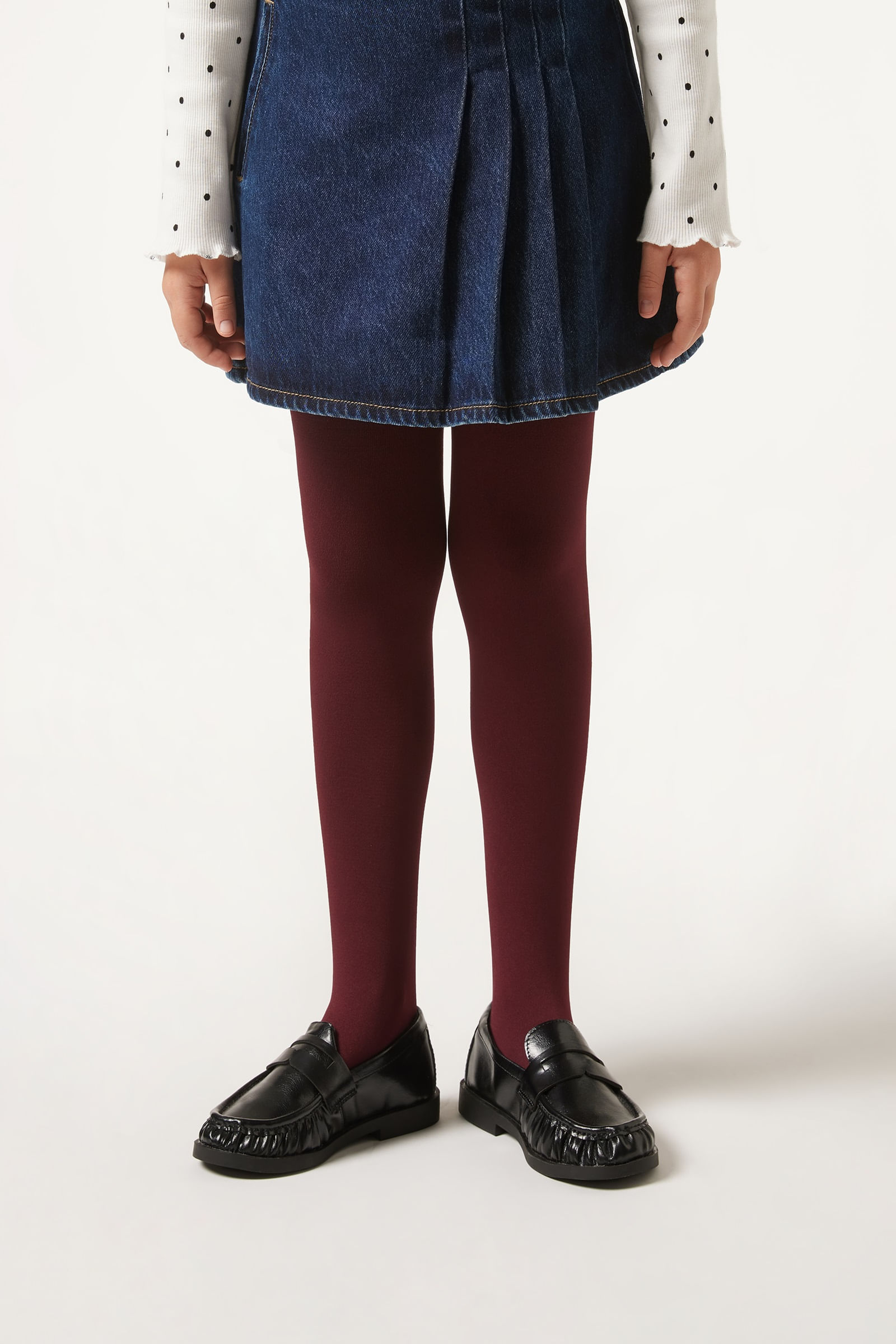 meia calça térmica menina - vermelho