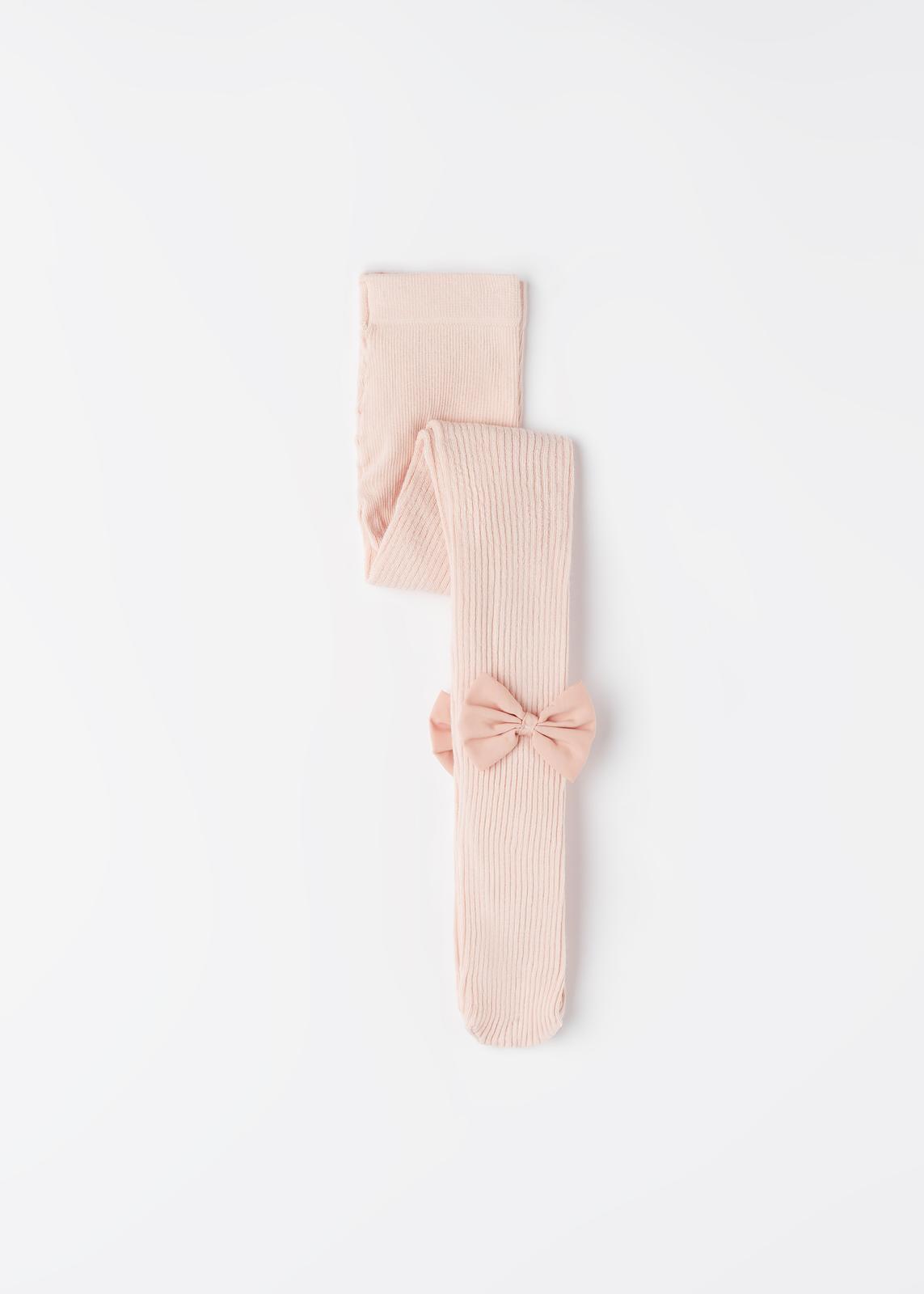 meia-calça em algodão para criança - rosa