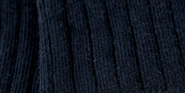 meias curtas canelada com algodão e cashmere - azul