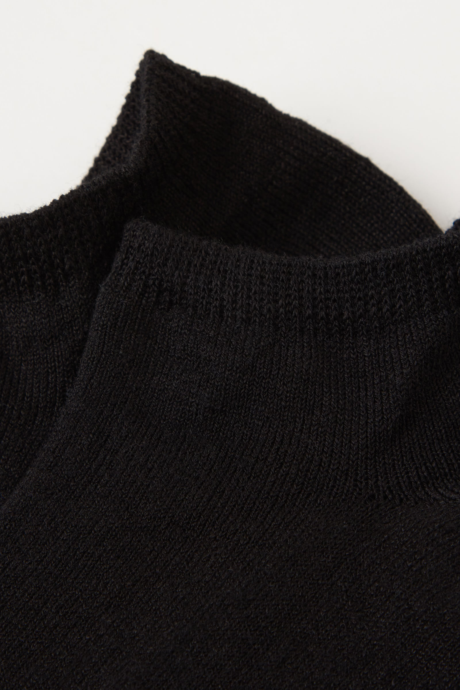 meia invisível em algodão e linho - preto