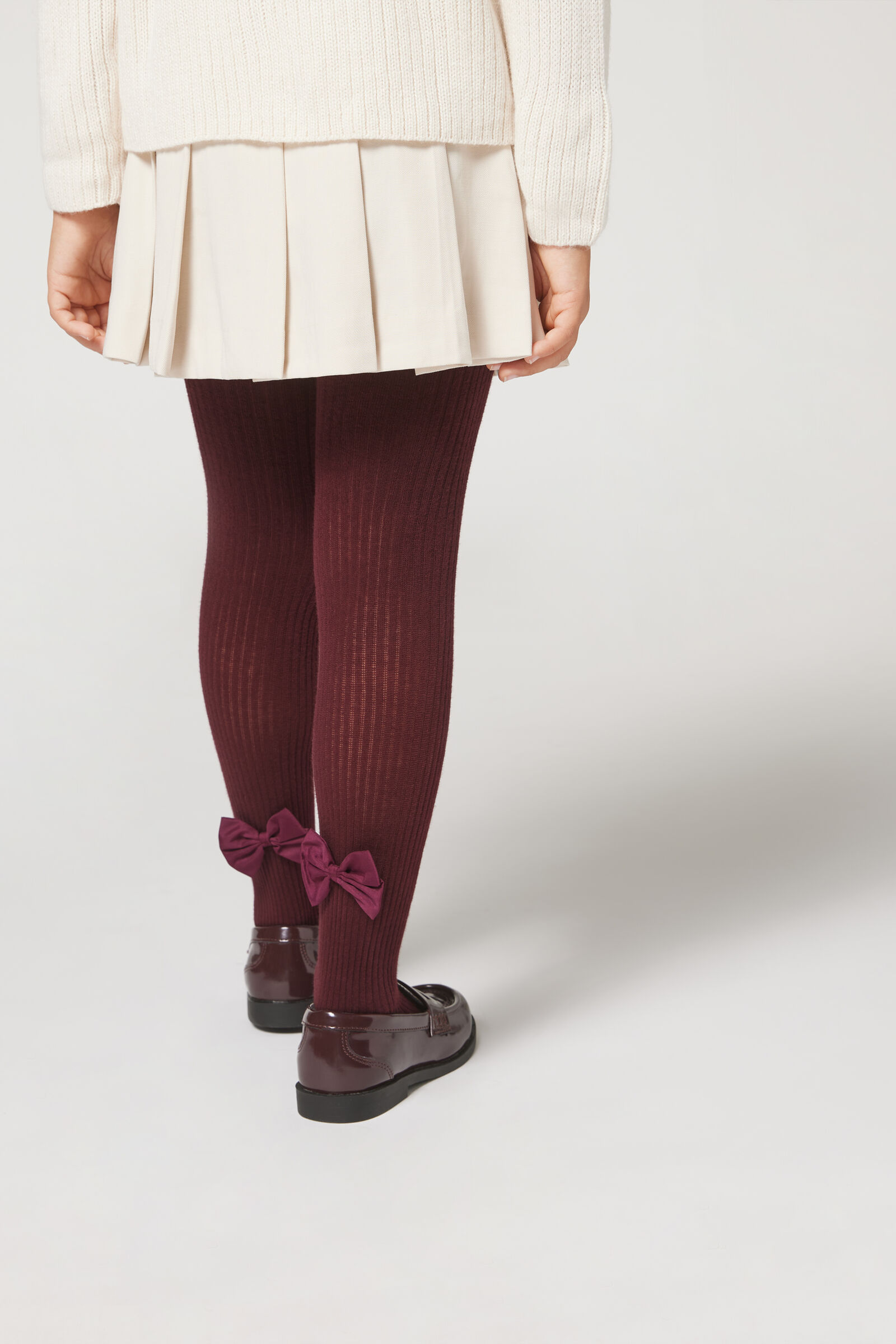 meia-calça em algodão infantil - vermelho