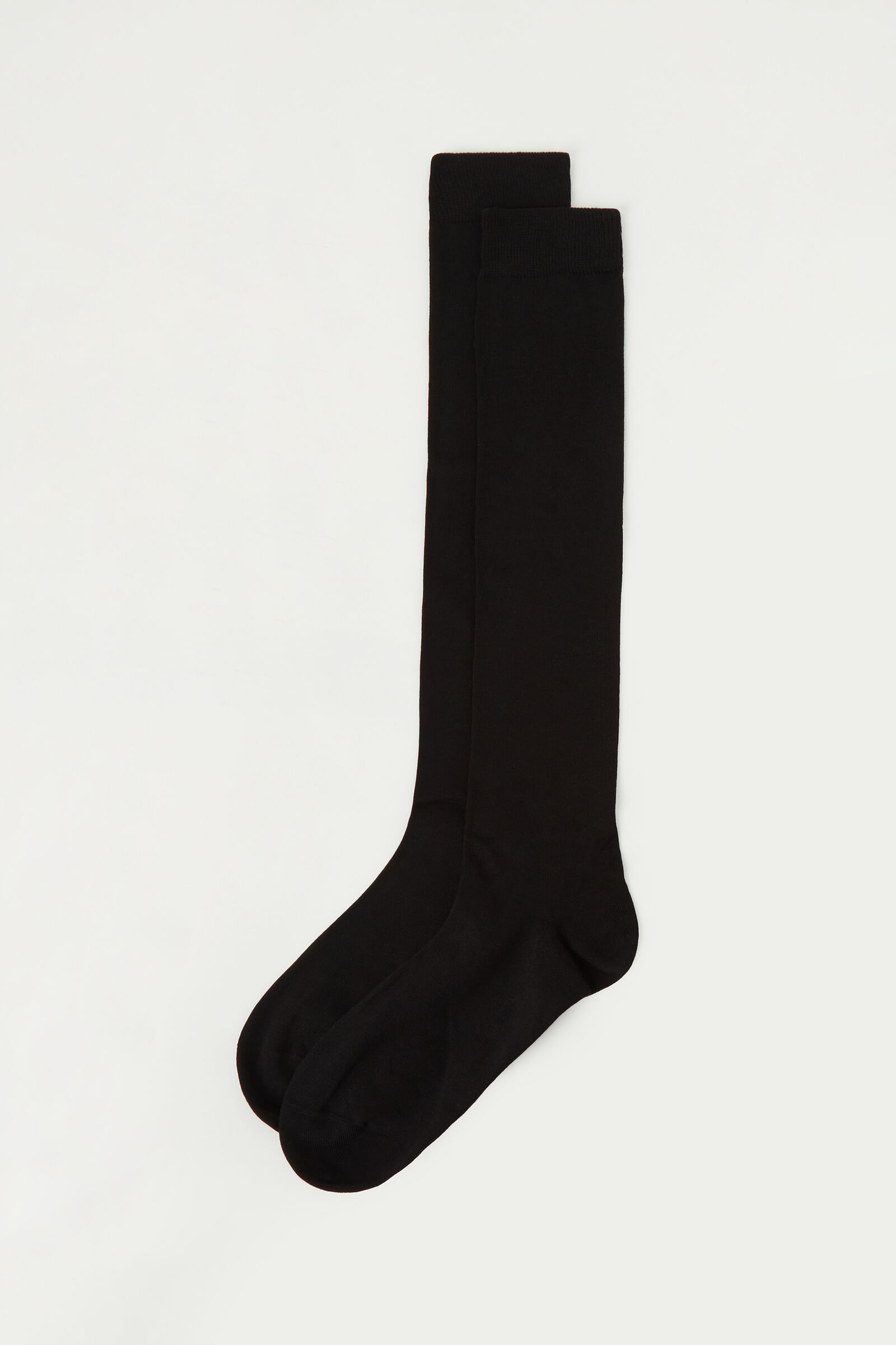 meia longa em algodão quente masculina - preto