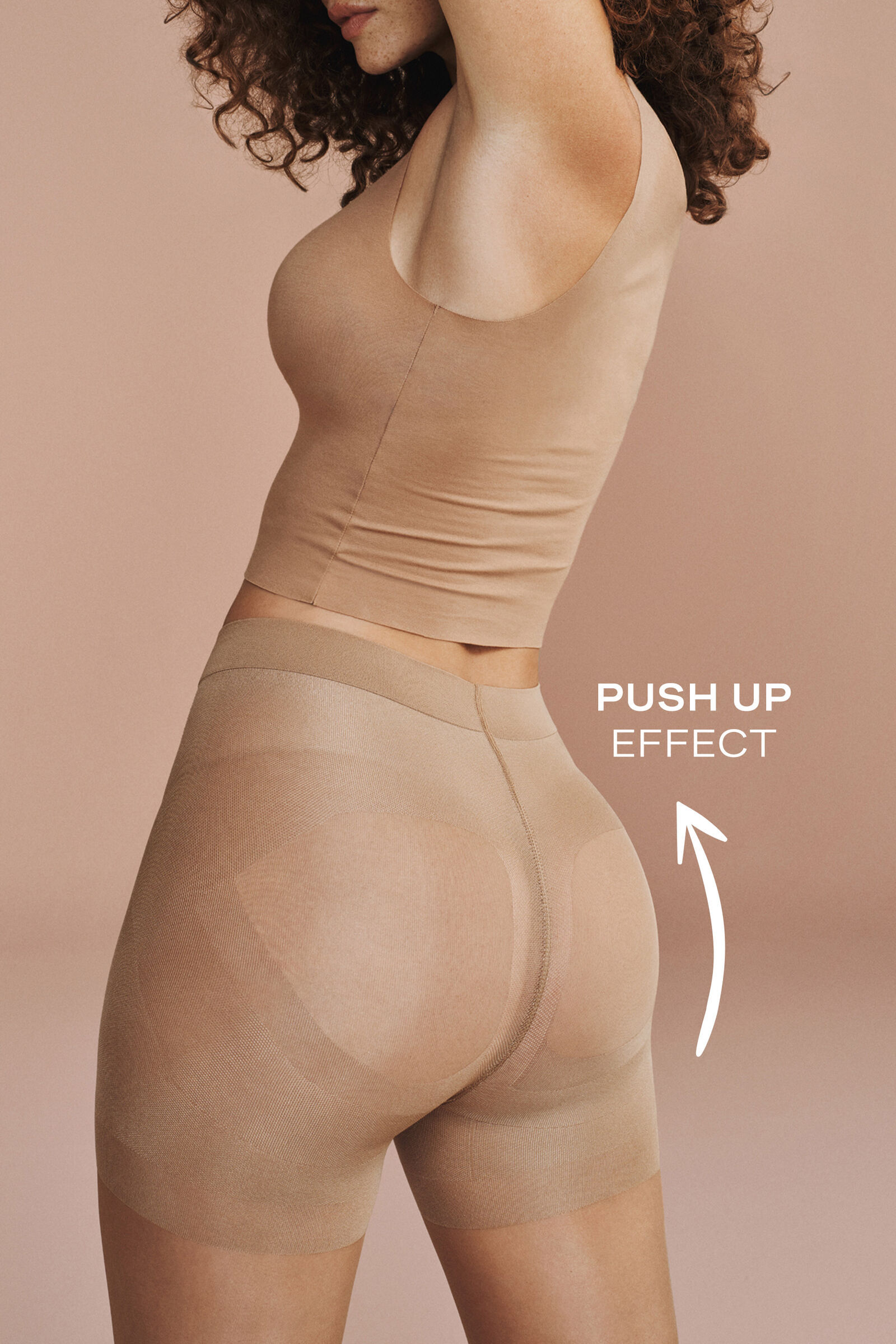meia-calça transparente strong sculpt fio 15 - bege