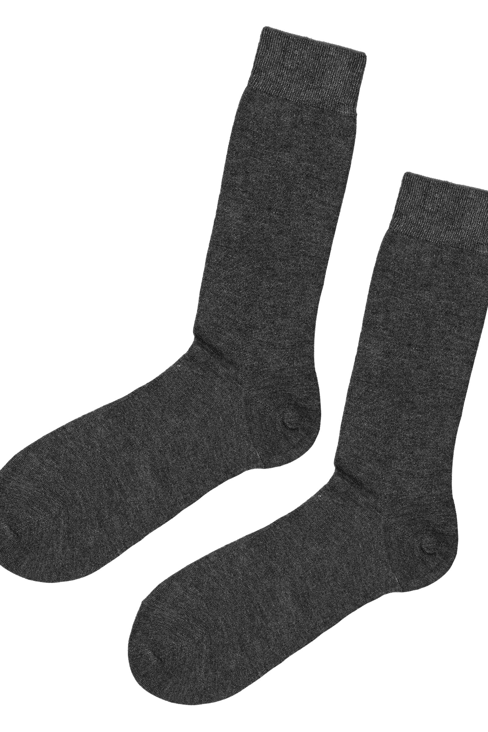 meia curta em cashmere masculina - cinza