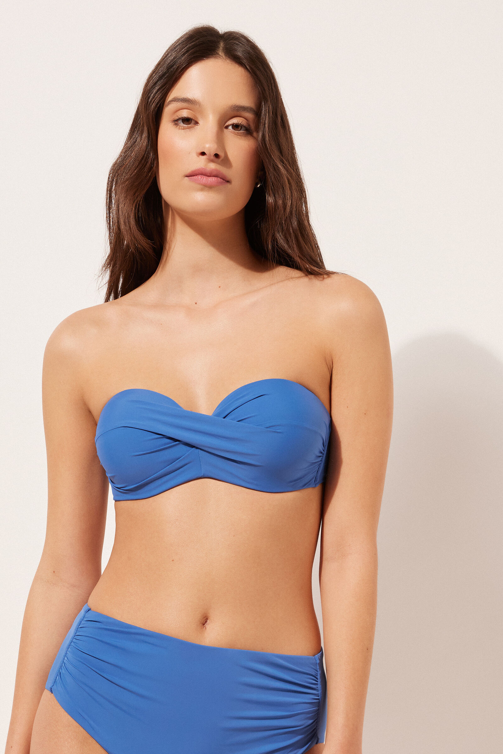parte de cima de biquíni tomara que caia indonésia - azul