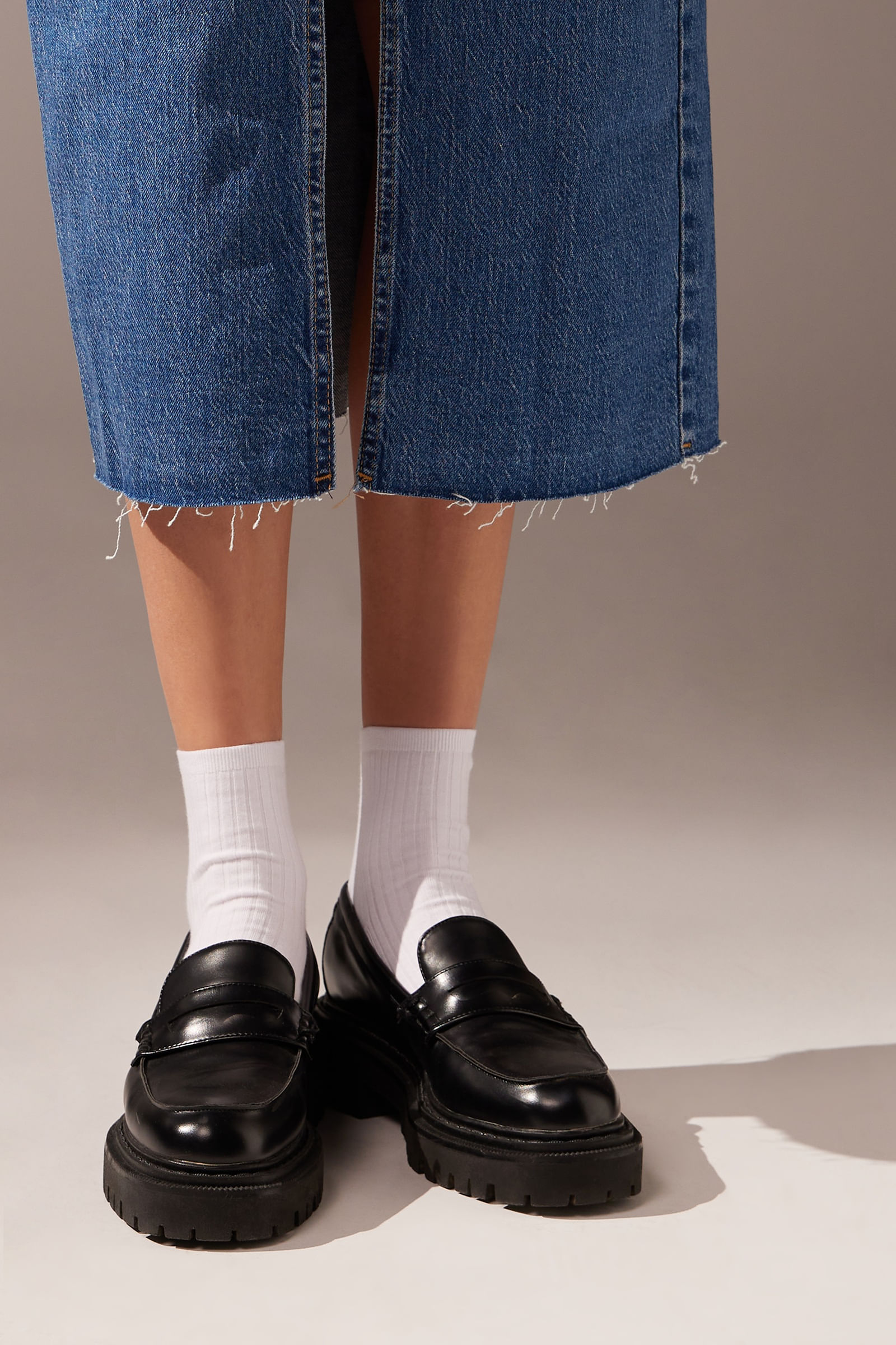 meias curtas caneladas - branco