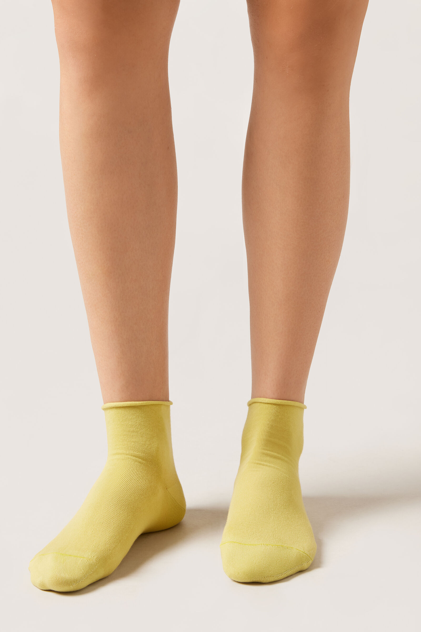 meia curta em algodão sem punho - verde